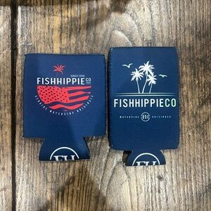 Fish Hippie Co Blue Can Coolers Koozies